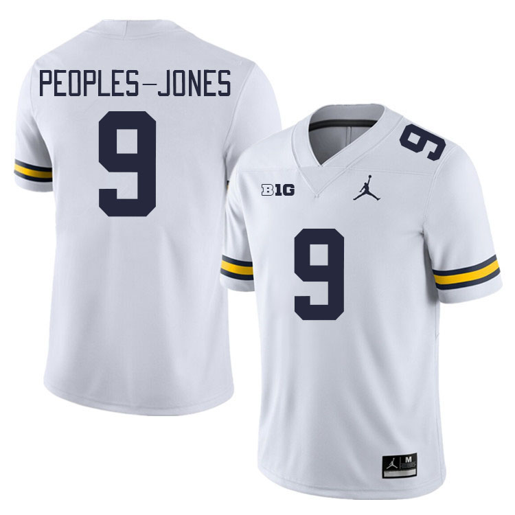 Michigan Wolverines #9 Donovan Peoples-Jones College Football Jerseys Stitched Sale-White
